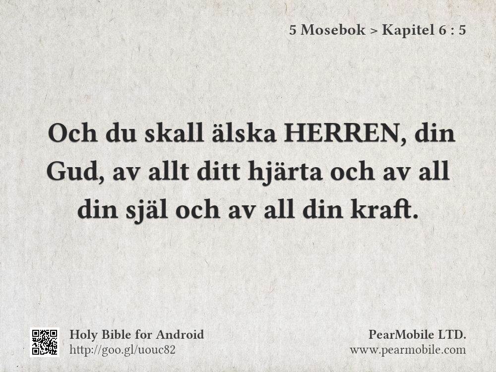 5 Mosebok, Kapitel 6:5